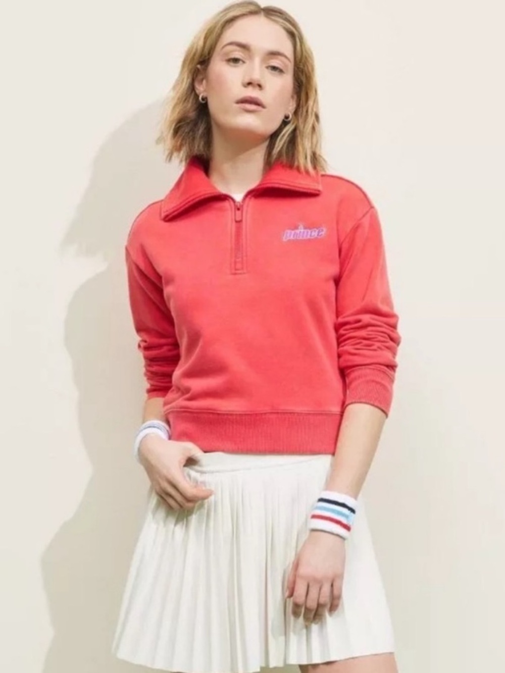 Prince Red Pickleball Quarter-Zip Pullover